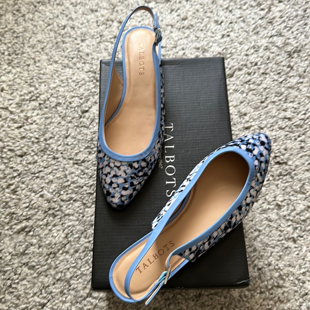 Edison Slingback Bow Flats texture floral